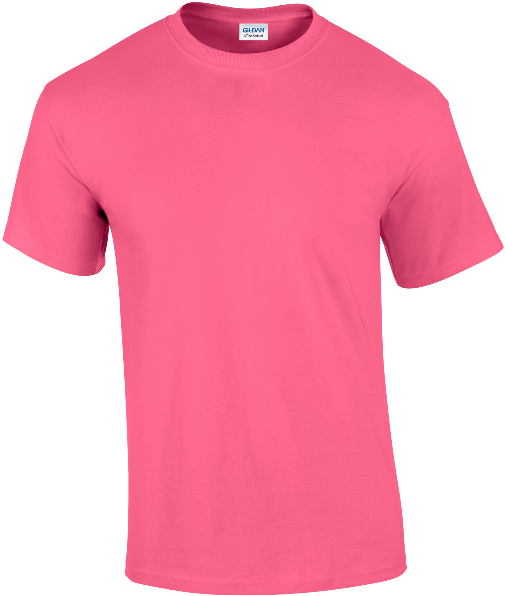 Tričko Gildan Ultra - Zářivě růžová S
